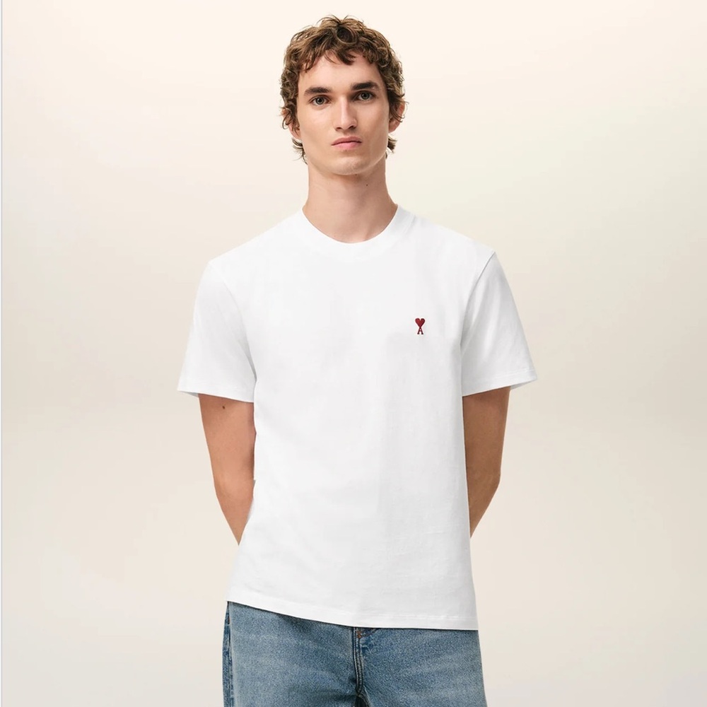 Ami Alexandre Mattiussi ADC Classic Fit red Heart Logo Tshirt, Paris